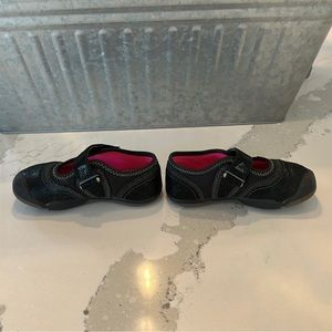 Gently used black Mary Jane sneakers with Velcro strap
